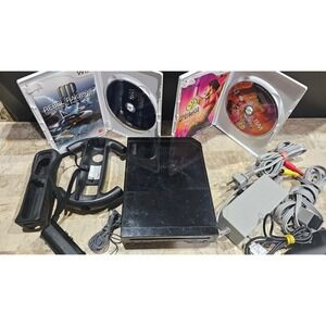 Nintendo‎ Wii Console Bundle w/ Games Controllers Power & Sensor Bar